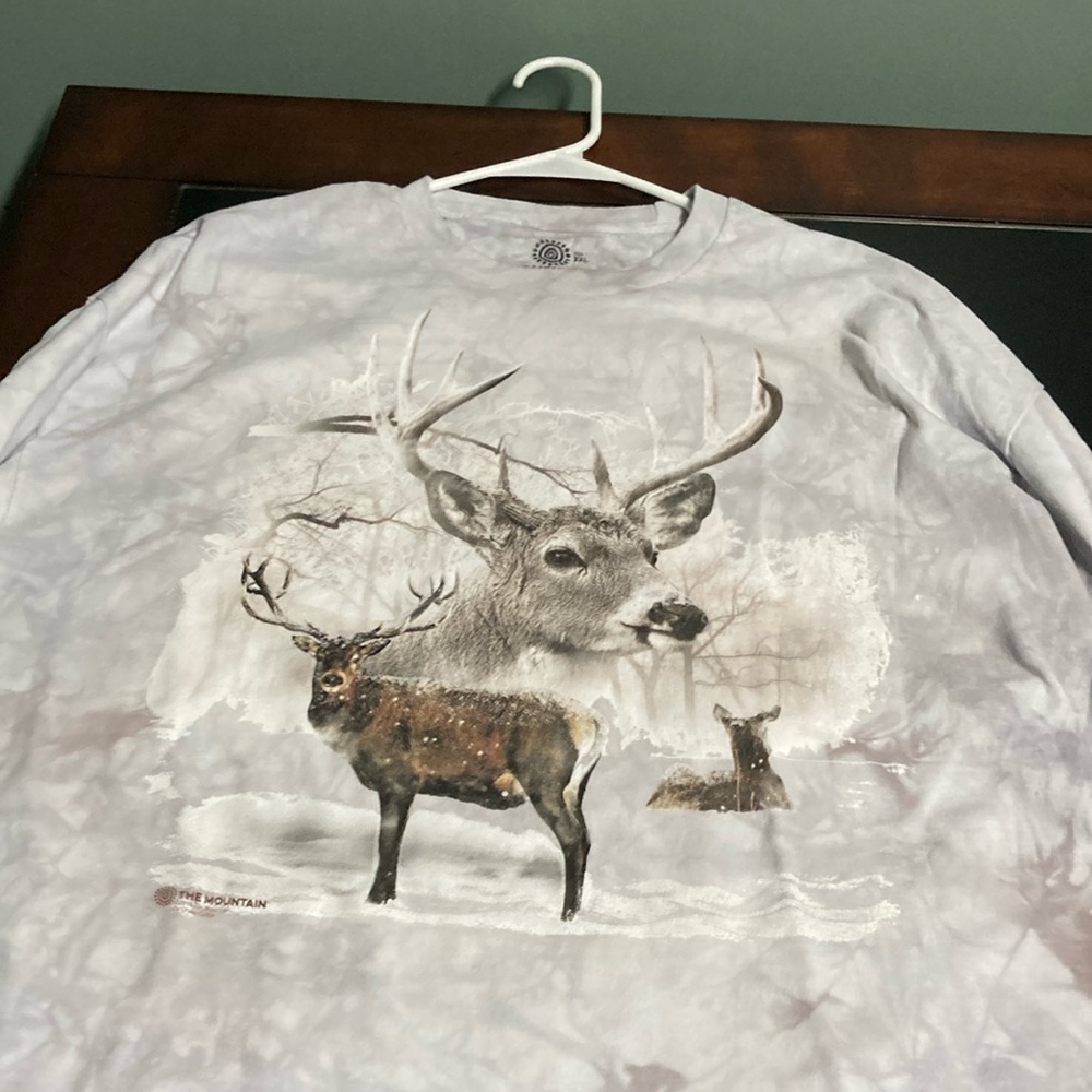 Brand New XXL The Mountain Deer Long Sleeve Tee Shirt